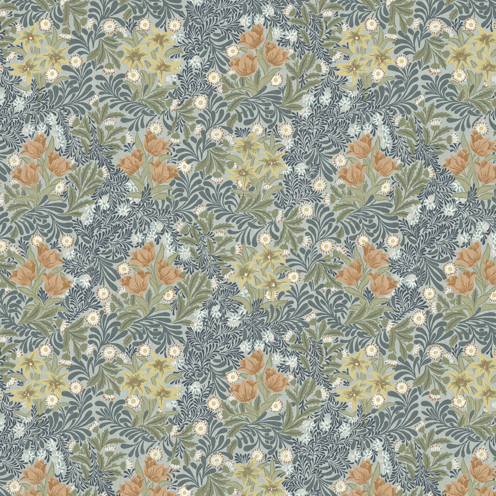 Текстиль William Morris By Ashley Wilde Flora & Foliage Vol 1 BOWER BLUEBIRD