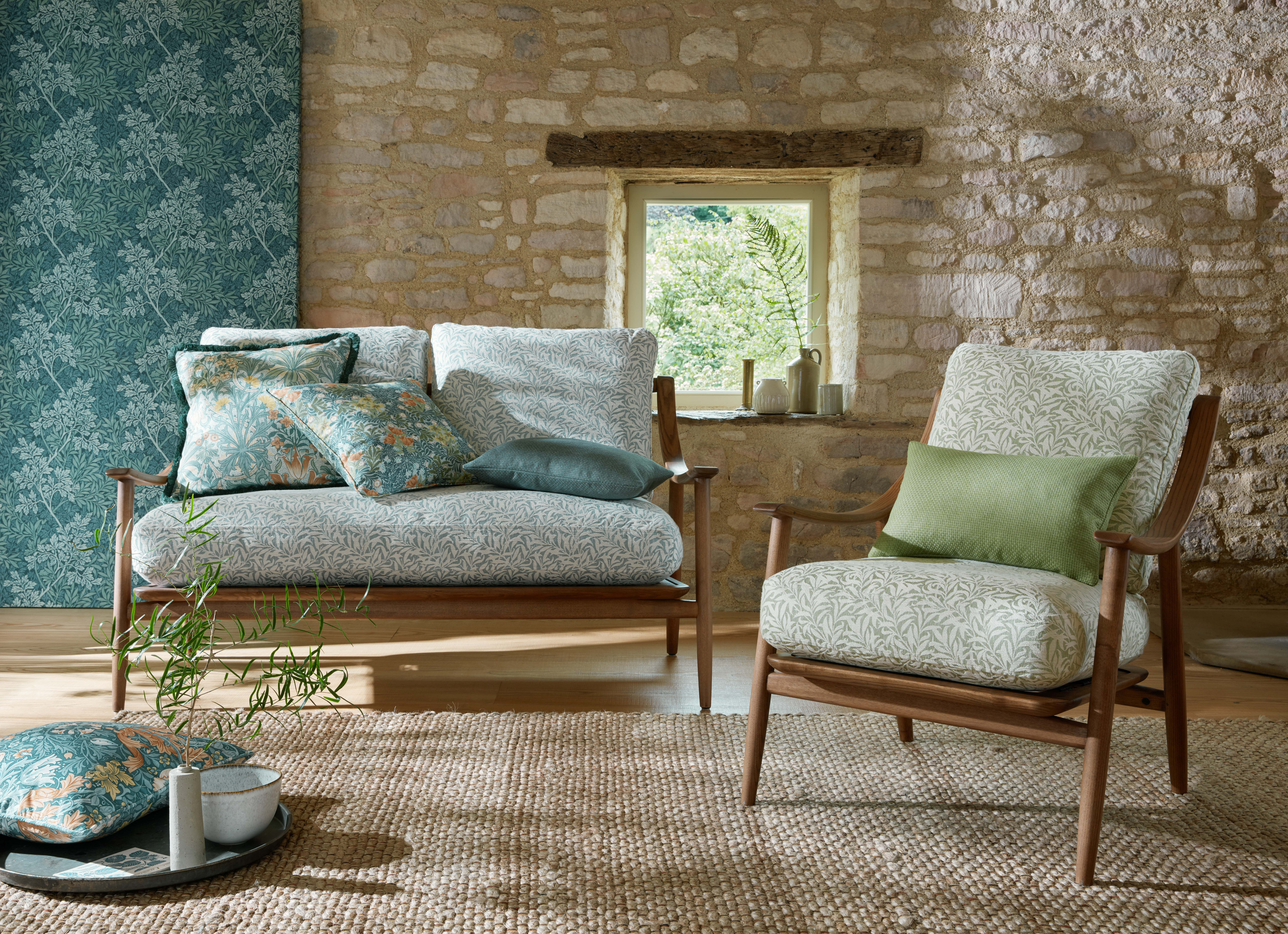 Текстиль William Morris By Ashley Wilde Flora & Foliage Vol 1 WILLOW BOUGH WOVEN SKY