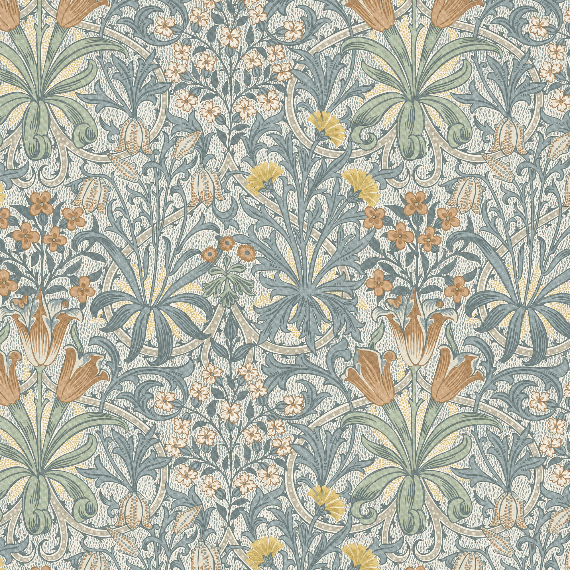 Текстиль William Morris By Ashley Wilde Flora & Foliage Vol 1 WOODLANDS WEEDS BLUEBIRD