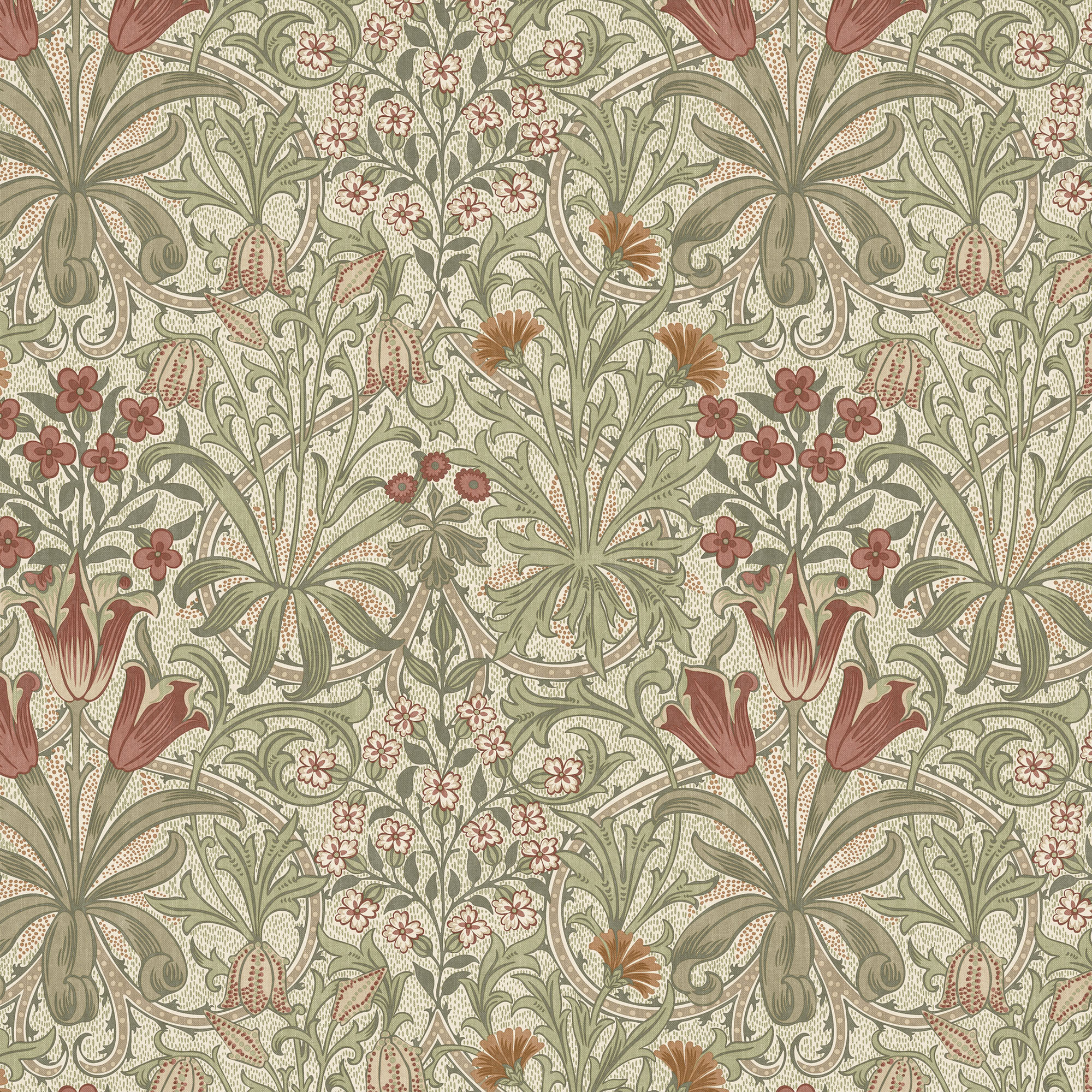 Текстиль William Morris By Ashley Wilde Flora & Foliage Vol 1 WOODLANDS WEEDS FERN