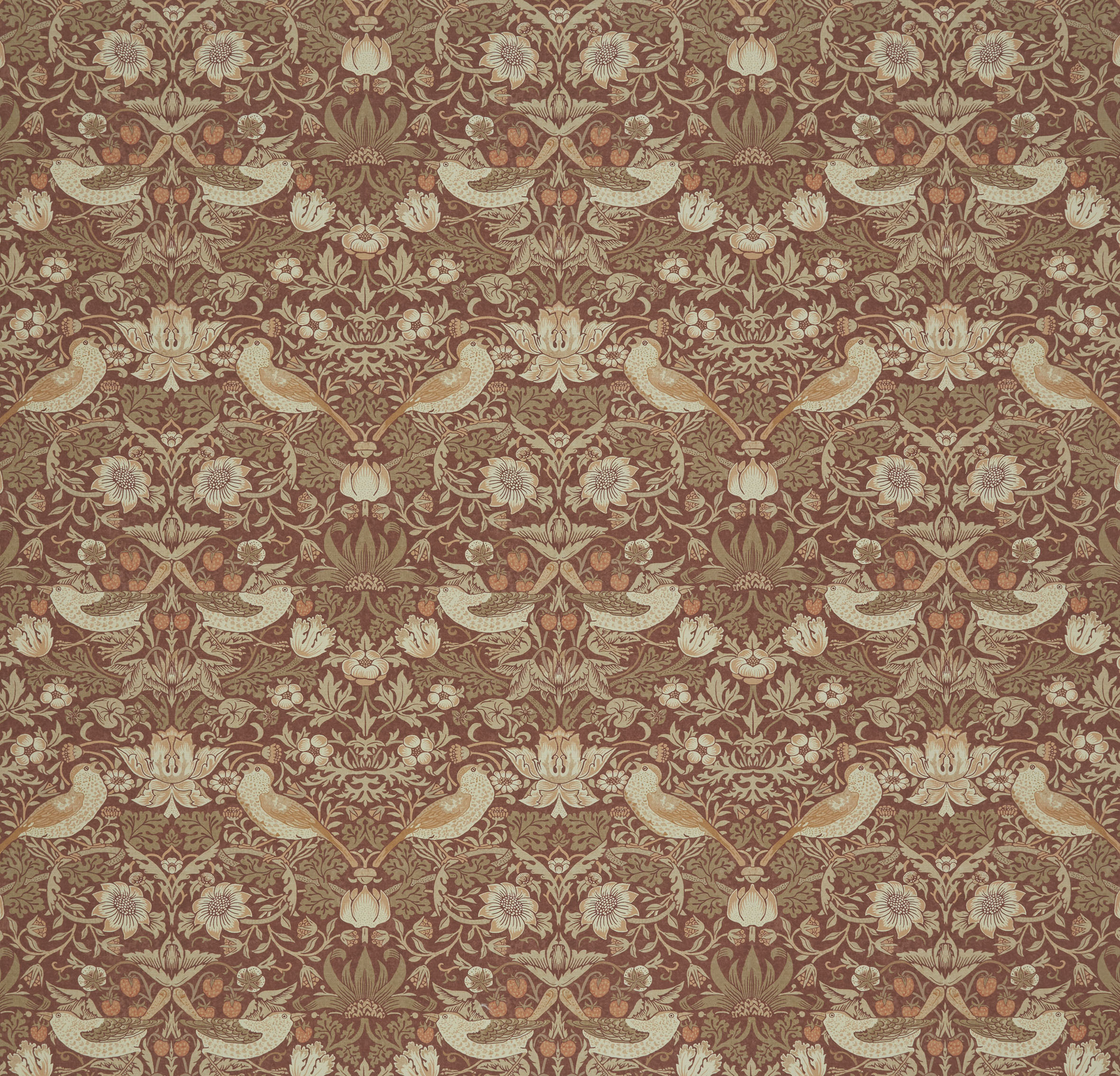 Текстиль William Morris By Ashley Wilde Kelmscott Gardens Vol 1 STRAWBERRY THIEF MADDER