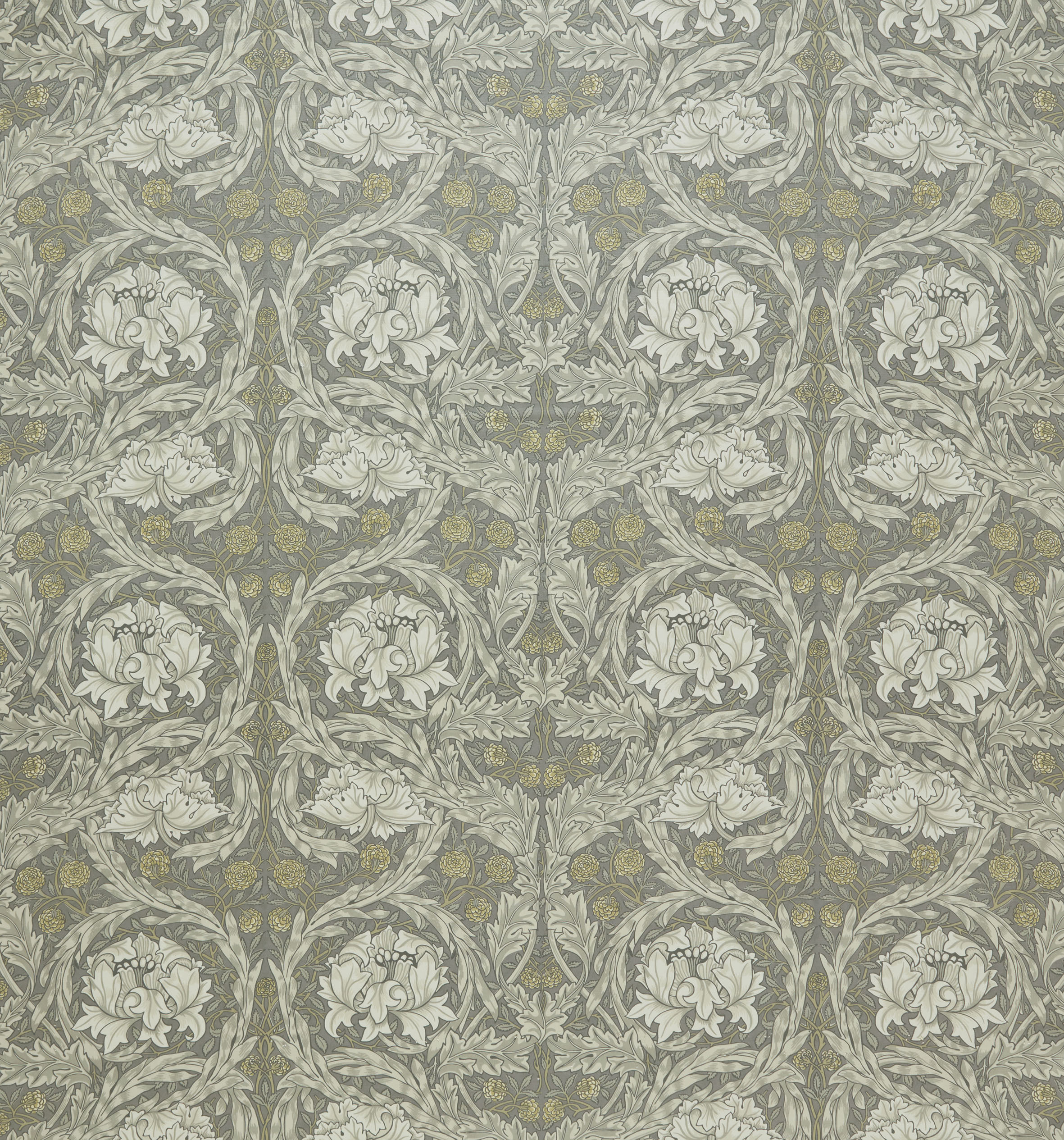 Текстиль William Morris By Ashley Wilde Kelmscott Gardens Vol 2 AFRICAN MARIGOLD VELVET LIMESTONE