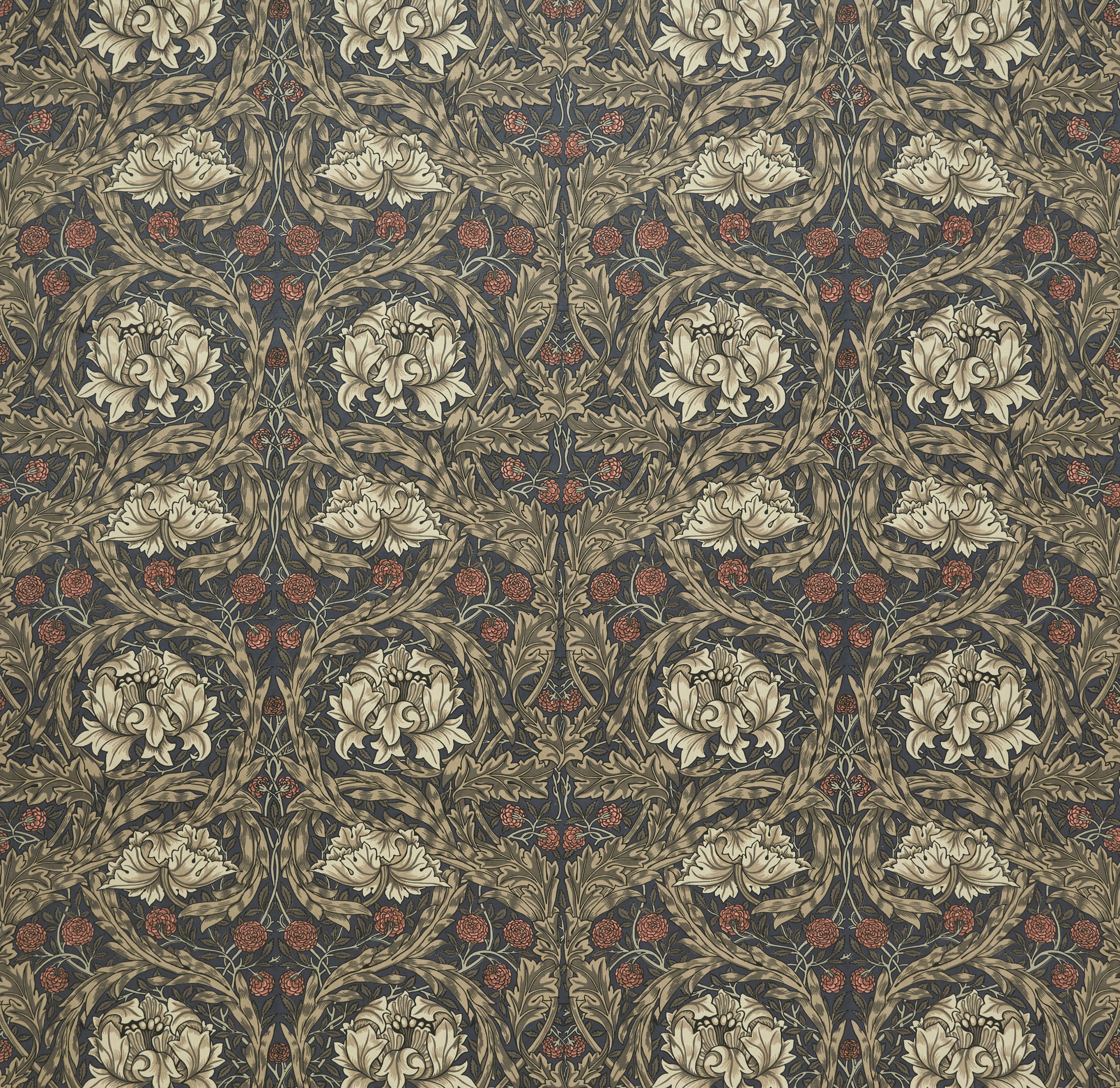 Текстиль William Morris By Ashley Wilde Kelmscott Gardens Vol 2 AFRICAN MARIGOLD VELVET WALNUT