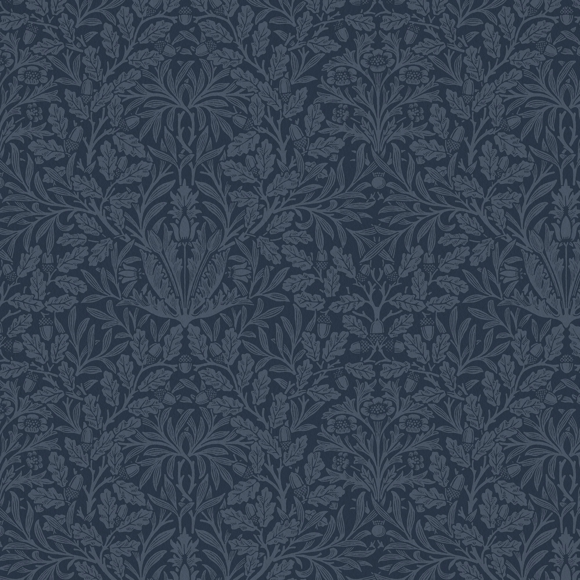 Текстиль William Morris By Ashley Wilde The Forager ACORN VELVET MIDNIGHT